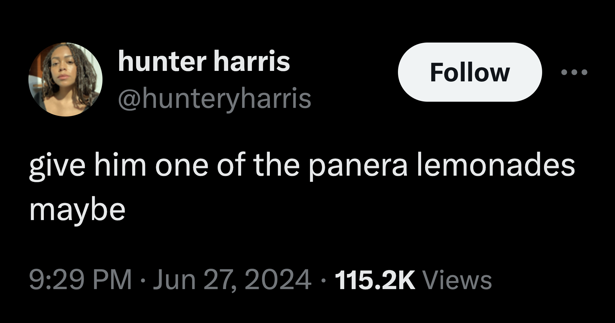 graphics - hunter harris give him one of the panera lemonades maybe Views